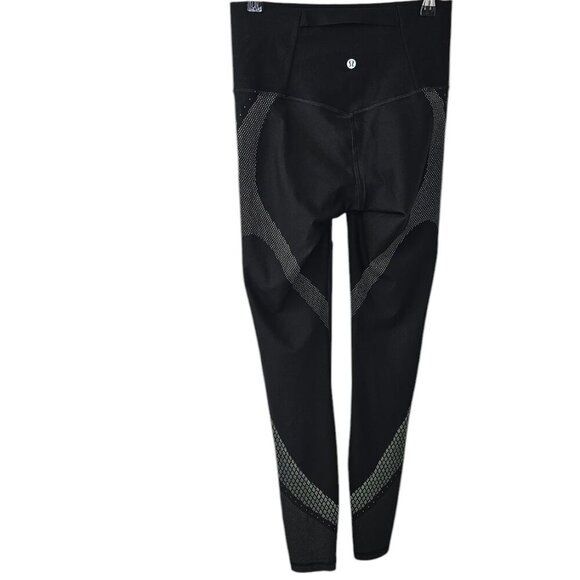 Lululemon Mapped Out High-Rise Tight 28" Black / Glacier Grey, Sense Knit, SZ 8 - Picture 3 of 10